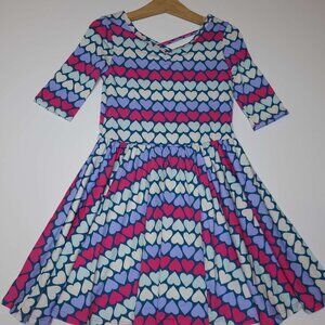 DotDotSmile Size 3/4 Ballerina Dress - Blue with Hearts